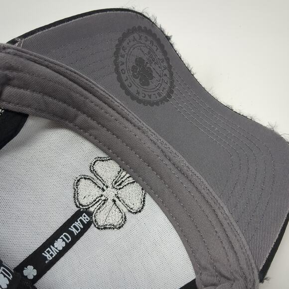 Black Clover Slideback Trucker Hat Black One Size Adjustable Mesh Back 6 Panel - Picture 8 of 10